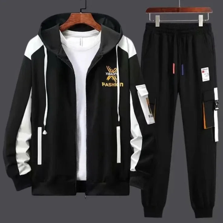 Tracksuit for Men 2 Piece Set Hoodies Sweatpants Sportswear Fitness Hoodies Sweatshirt Sports 2PCS Suit Male Autumn Tracksuit