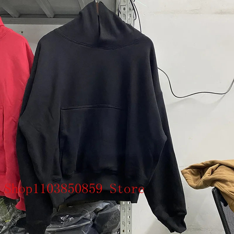 Kanye American Hooded Solid Color Hoodie Double Layer Thick Pocket Multi-colored Casual Sports Jumper Autumn Winter Men Women