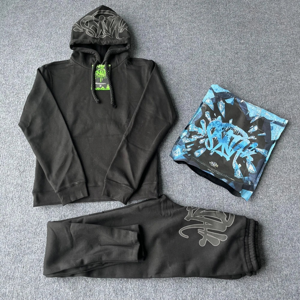 Sy-world UK Fashion Street Tracksuits Tops Long Pants Set Winter Cotton y2K Hip Hop Men Women Hooded Sweatshirt Sports Trousers