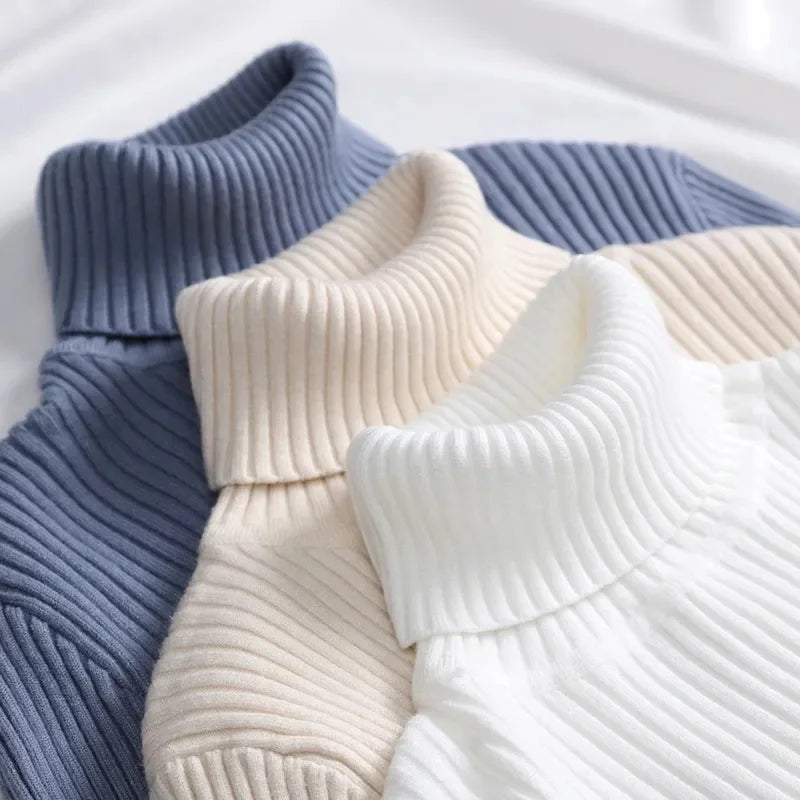 2025 Women Turtleneck Sweater Knitted Soft Pullovers Cashmere Jumpers Basic Solid Soft Sweaters Women Autumn Winter Casual Top