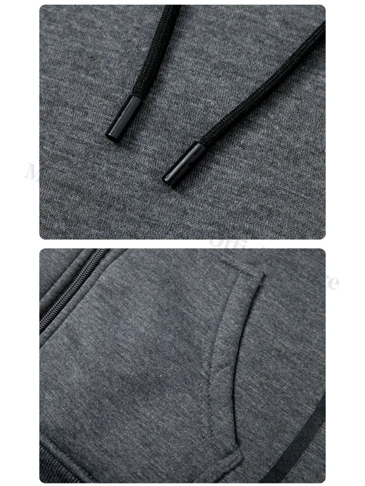Maxbarley Men Sets Fleece Jacket + Pants Warm Fur Winter Sweatshirt Cashmere Tracksuit Man Suit Wool Thick Casual Track Suits