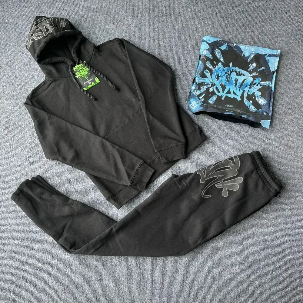 Sy-world UK Fashion Street Tracksuits Tops Long Pants Set Winter Cotton y2K Hip Hop Men Women Hooded Sweatshirt Sports Trousers